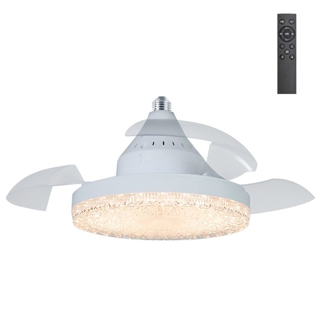 Ventilador Invisible Atenuación Con Control Remoto LED para El Al Aire Libre (a)