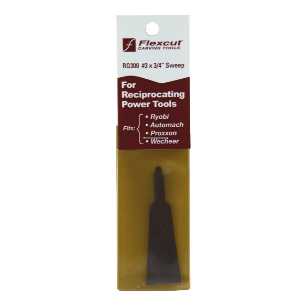 Flexcut Power Gouge Sweep #3, Razor Sharp High Carbon Steel Blade, 3/4 Inch (RG300)