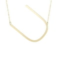 thumbnail image 2 of JewelStop 14k Yellow Gold 15mm Polished Initial-U Pendant on JewelStop 14k Gold 18" 0.8mm Extendable Classic Cable Chain, 2 of 3