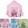 thumbnail image 4 of Portable Princess Castle Play Tent Activity Fairy House Fun Toy 55.1x55.1x53.1 Inch, 4 of 4
