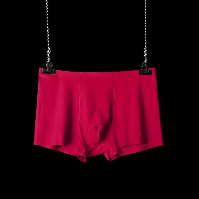 Ropa interior cómoda de seda de hielo sin costuras para hombres, de una pieza, sin costuras, a la moda, transpirable, con forma de U, para hombres