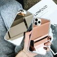 thumbnail image 4 of Compatible with iPhone 14 Pro Mirror Case Cute for Women Girls Silicone Bumper Slim Ultra Thin Case Corner Protection Case Shockproof Design Fashion Luxury Phone Case Silver, 4 of 7