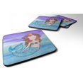 thumbnail image 1 of "Treasures Brunette Mermaid Watercolor Decorative coasters, 3.5, Multicolor" Caroline's Treasures BB7422FC, 1 of 1