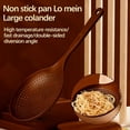 thumbnail image 3 of Large Plastic Colander Spoon Strainer | Long Handle Thickened Kitchen Ladle | For Dumplings Ravioli Pasta Vegetables & Fruit | Non-Stick Pot Safe | 37.5x17cm, 3 of 8