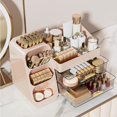 thumbnail image 2 of Organizador de maquillaje con cajones para tocador, estuche espacioso con portaescobillas, solución ideal para tocador y baño, productos de y belleza, 2 of 9