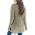 thumbnail image 4 of Mialoley Women Casual Knit Cardigan Solid Color Button Closure Long Sleeve Coat Sweater with Pocket, 4 of 8