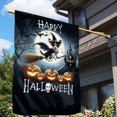 thumbnail image 3 of Happy Halloween Rat Terrier Witch Pumpkins Bats House Flag 28x40in Double Sided Ratty Dog Lover Outdoor Decor - 13012, 3 of 5