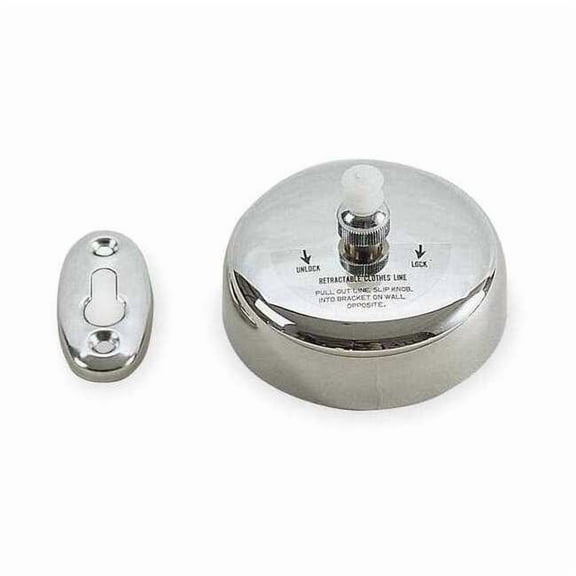 Stainless Steel, Nylon Cord, Retractable Clothesline, Bright Polished