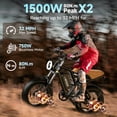 thumbnail image 3 of 750W Dual Motor Electric Bike, 48V/15.6Ah Removable Li-Ion Battery, 20" 4.0 Fat Tire Electric Mountain Bicycle,32MPH Ebike for Adults UL2849, 3 of 8