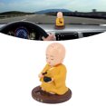 thumbnail image 4 of Solar Little Monk Figurine With Built In Solar Panel, Funny Statue Ornament For Office Car Home, 4 of 8