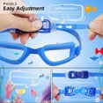 thumbnail image 4 of Lot de 2 Lunettes de Natation Antibuée pour Adultes Hommes Femmes Jeunes Enfants (Bleu Coloré et Noir), 4 of 9