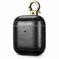 thumbnail image 1 of intelliARMOR IA-CYON-BLK Leather AirPod Case, Black, 1 of 4