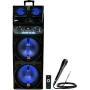 2 MR DJ SAPPHIRE Portable Dual 12 Karaoke PRO PA DJ Active Speaker Microphone