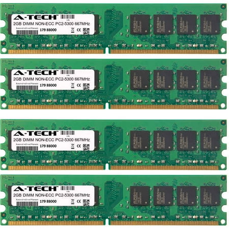 Pc2 5300 Desktop Memory - 8GB Kit 4x 2GB Modules PC2-5300 667MHz NON-ECC DDR2 DIMM Desktop 240-pin Memory Ram