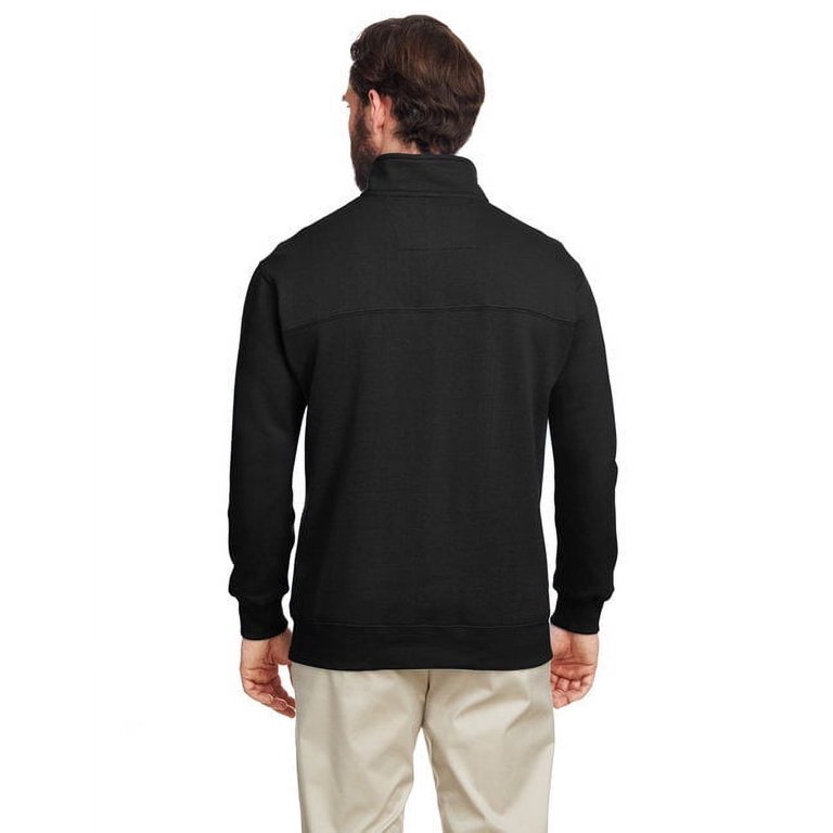 Nautica B16328106 Anchor Fleece Quarter-Zip Sweatshirt, Black