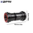 thumbnail image 3 of Greeniant ZTTO Soporte inferior Durabilidad Material premium Cerámica CNC Negro Eje de bloqueo de rosca Sellado Whorl Cambio directo para Ciclismo Greeniant OD002972-00B, 3 of 6