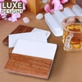 thumbnail image 6 of Luxe Designs | Marble and Wood Square Coasters without Holder - 4 Piece Absorbent Wood Coaster Set for Home, Bar, and Wooden Table, 6 of 6