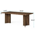 thumbnail image 6 of Finmind 63" Industrial Dining Table for 4-6, Rectangular Large Kitchen Table Dinner Table with Thickened Wooden Base, 6 of 7