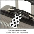 thumbnail image 3 of Square 2Pack PU Leather Black and White Circle Cruise Luggage Tag with Privacy Cover and Name ID Tag for Travel Handbags Backpacks Luggage Tags, 3 of 6