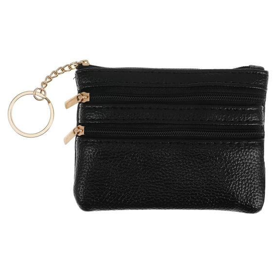 Homoyoyo Small Change Purse For Women Black Pu Multifunctional 1Pack Women's Wallet For Everyday Use