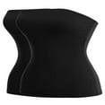 thumbnail image 1 of CHUANK Women‘s 2-Pack Basic Solid Stretchy Cotton Long Bandeau Tube Top, 1 of 7