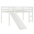 thumbnail image 6 of Aukfa Low Loft Bed with Slide, Wooden Twin Loft Bed for Kids Teens - White, 6 of 8