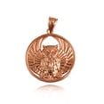 thumbnail image 3 of Gold Lucky and Wise Owl Charm Pendant Necklace (Available in Yellow / Rose / White Gold) (10K,Rose Gold,Pendant with 22" chain), 3 of 3