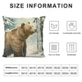 thumbnail image 5 of YINGXI  Forest Animals Pillow Covers Deer Fox Rabbit Bear Decorative Pillows Case Polyester Linen Outdoor for Couch Sofa Room Home Decor 12x12in, 5 of 5