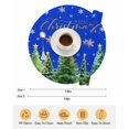 thumbnail image 6 of 15 Inch Round Placemats Set of 6, Christmas Tree Non Slip Heat Insulation PP Table Mats, Winter Snowflakes Xmas Pine Tree Blue Washable Place Mats for Kitchen Dining Party Table Decor, 6 of 7