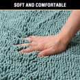 thumbnail image 3 of Grey Rugs for Bathroom Slip-Resistant Shag Chenille Bath Rugs Mat Extra Soft and Absorbent Bath Rug for Shower Room Machine-Washable Fast Dry (Grey, 17" x 24"), 3 of 5