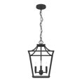 thumbnail image 2 of Hunter - Laurel Ridge 4-light Natural Black Iron, Medium Size Pendant Light, Dimmable, Formal Style, Lantern Shaped, for Bedrooms, Dining, Living Rooms - 19065, 2 of 9