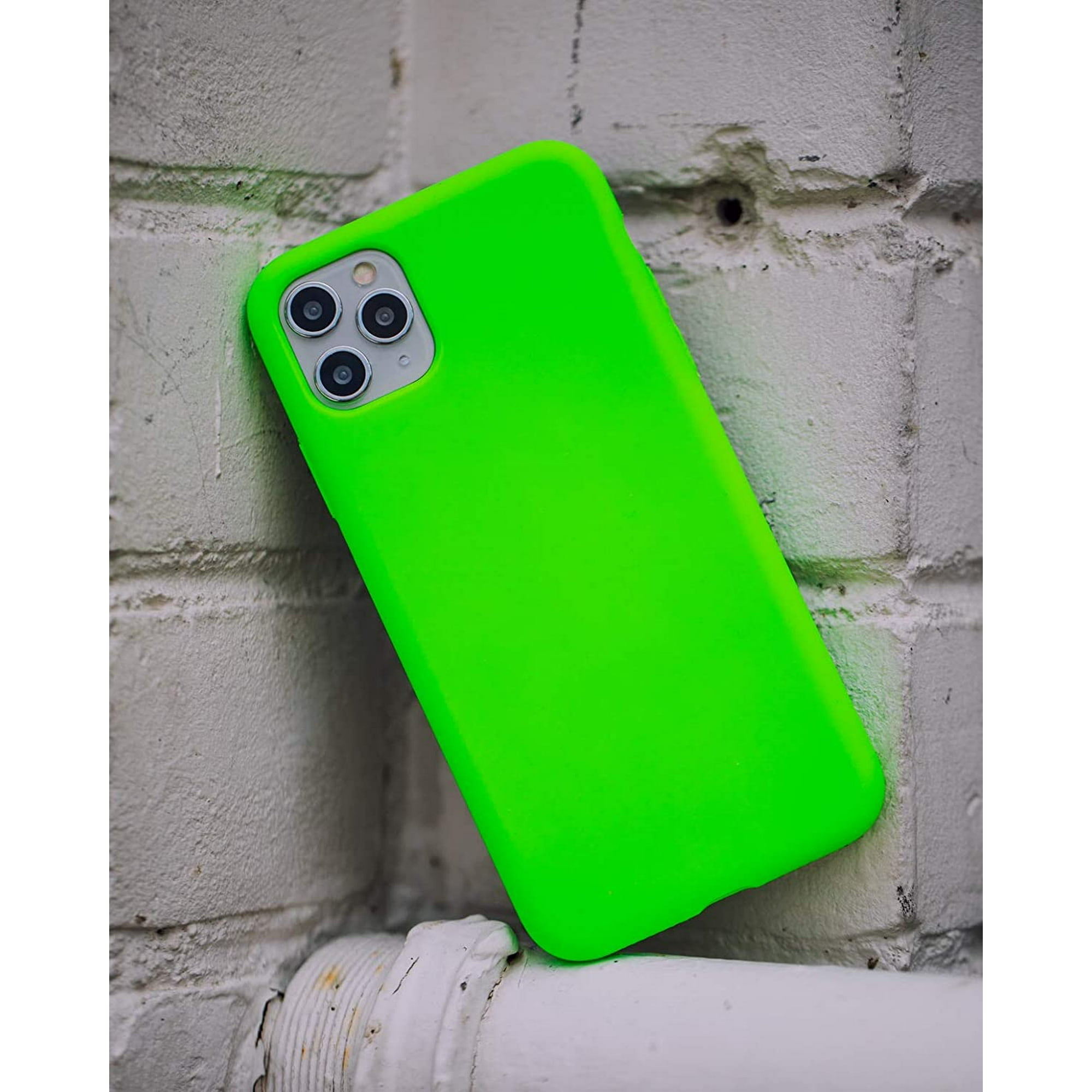 FELONY CASE – Coque iPhone 12 et iPhone 12 Pro – Housse de téléphone en  silicone vert fluo, Compatible avec la charge sans fil, 360°