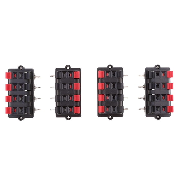 Terminal De Estéreo De 8 Vías Y 2 Vías Con Conector De Liberación De Presión, 4 Piezas 8 vías 2 filas Sunnimix Conector de terminal de altavoz