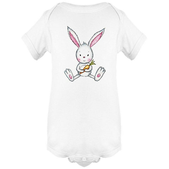 Cute Bunny With Carrot Bodysuit Infant -Image by Shutterstock,  6 Months
