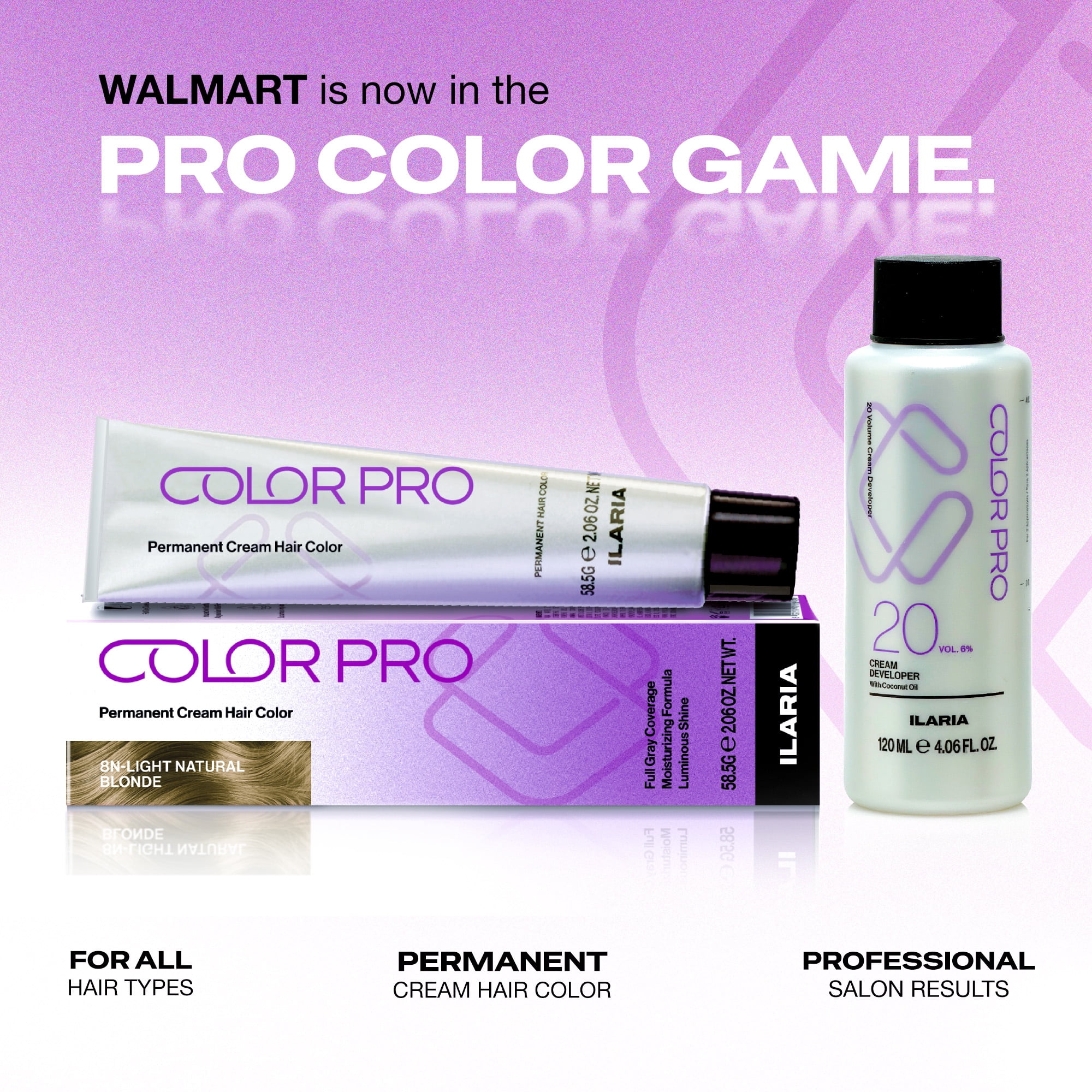 Ilaria COLORPRO Permanent Hair Color 8N-Light Natural Blonde 2oz