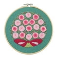 thumbnail image 3 of Ensemble de 3 Pcs pour Point de Croix, Gamme Complète, Bricolage, Kit de Broderie Florale Estampée pour Débutant, 3 of 10