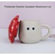 thumbnail image 2 of Linda Taza De Seta Con Tapa,Cubierta Y Ojos De Paraguas Esmaltados Hechos A Mano,Tazas De Leche De Cerámica Mate De Seguridad,Taza De Té Amanita Muscaria De 12oz., 2 of 5