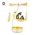 thumbnail image 1 of Golden Hot Rotating Candle Holder Christmas Revolving Metal Transit Home Windmill Decoration Lantern N7Y0, 1 of 9