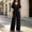 Black, variant on Women's V Neck Short Sleeve Jumpsuit Cinched Waist Casual One Piece Romper with Long Pants Summer Fashion Outfit Light Blue XL(XL)