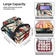 thumbnail image 3 of Football Double Layered Insulated Refrigerated Lunch Bag with Two Compartments - Large Capacity Handheld Lunch Bags, 3 of 6
