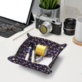 thumbnail image 6 of Valet Tray, golden anchor Anchor print Faux Leather Desk Tray Vanity Tray Night Stand Organizer Catch All Tray Key Bowl for Entryway Table, Elegant Valet Tray Storage for Men Women, 6 of 7
