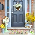 thumbnail image 2 of Happy Easter Door Mat 30 X 17 Inch Easter Bunny Welcome Peeps Doormat Indoor Outdoor Entrance Floor Rug Non Slip Spring Easter Decor Low Profile Mats, 2 of 6