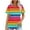 AH-Multicolor, variant on Back Packs Sales for School BiZtdJrK Summer Top for Women Casual Crewneck Short Sleeve Tshirts Fashion Rainbow Print Pleated Tunic Blouse Loose Hem Shirt Multicolor XXL