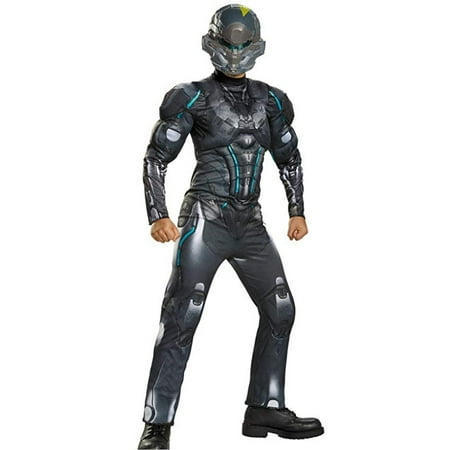 Halo Spartan Locke Muscle Military Soldier Child Costume w/ Mask - (Boys Medium 8-10)