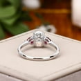 thumbnail image 4 of 2.50Ct Oval Cut Lab Created Diamond Women's Engagement Ring 14K White Gold Plated, 4 of 5