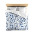 thumbnail image 3 of Funda nórdica de microfibra Toile Floral, Vintage Blue French Country Bedding, 3 of 7