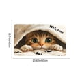 thumbnail image 3 of Cute Cat Floor Mat Non-Slip Absorbent Waterproof Indoor Outdoor Rug for Bedroom Porch Hallway Dorm Home Decoration Pet Lovers Housewarming Gift, 3 of 6