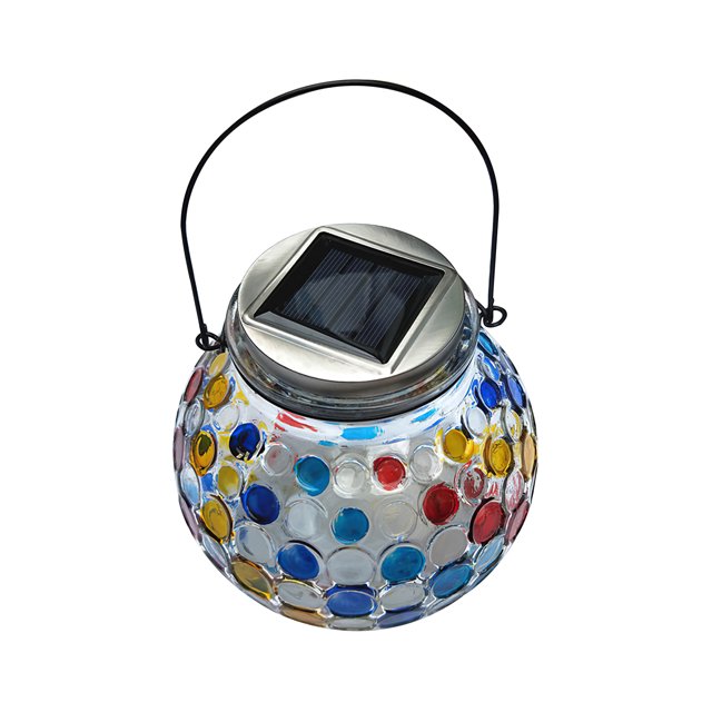 Luces De Bola De Cristal Solar Mosaico Con Energía Solar Luces De Jardín Led Craqueladas Lámparas De Noche De Mesa Impermeables Para Jardín Serendint HA016006-00