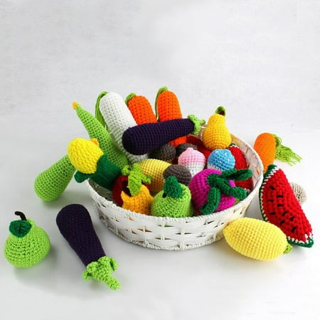 

Naturegr Realistic Vegetable Fruit Lemon Crochet Knit Toy Newborn Baby Photography Props