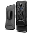 thumbnail image 4 of Compatible for Cricket Icon 3 Case, At&t Motivate 2 Case with Holster Belt Clip Heavy Duty Shockproof Protective Phone Cover with Kickstand [Black], 4 of 8